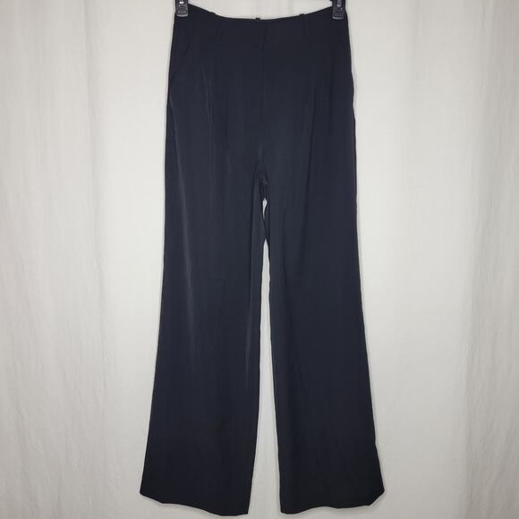French Connection Women's Harry Wide Leg Suiting Pants Black NWT Size 6 - Picture 5 of 11